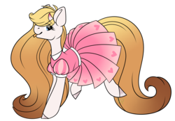 Size: 6000x4176 | Tagged: safe, artist:maximkoshe4ka, oc, oc only, pony, absurd resolution, clothes, dress, female, heart eyes, horns, mare, simple background, solo, tongue out, transparent background, wingding eyes