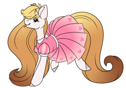 Size: 6000x4176 | Tagged: safe, artist:myshakov, oc, oc only, pony, absurd resolution, clothes, dress, female, heart eyes, horns, mare, simple background, solo, tongue out, transparent background, wingding eyes