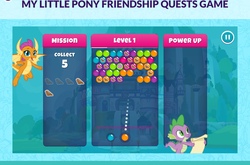 Size: 2048x1350 | Tagged: safe, smolder, spike, dragon, g4, game, my little pony friendship quests