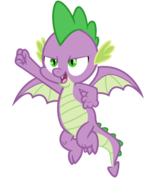 Size: 2800x3200 | Tagged: safe, artist:cheezedoodle96, spike, dragon, g4, molt down, .svg available, feet, flying, high res, male, male feet, narrowed eyes, raised fist, simple background, solo, svg, transparent background, vector, winged spike, wings