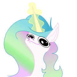 Size: 700x699 | Tagged: safe, artist:el-breado, artist:greyscaleart, princess celestia, alicorn, pony, g4, bust, faic, female, glowing horn, horn, isn't there anyone who cares about sid the sloth, mare, simple background, solo, transparent background, vector