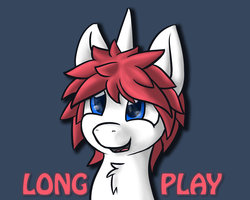 Size: 1024x819 | Tagged: safe, artist:snow-fangs, oc, oc only, oc:long play, pony, bust, portrait, solo
