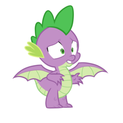 Size: 2999x2999 | Tagged: safe, artist:pinkieirrationalpi, spike, dragon, g4, molt down, confused, high res, male, simple background, solo, spread wings, transparent background, vector, winged spike, wings