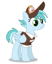 Size: 3984x4960 | Tagged: safe, artist:dragonchaser123, rainy day, pegasus, pony, g4, the break up breakdown, absurd resolution, background pony, clothes, female, hat, mailmare, mailmare hat, mare, simple background, smiling, solo, transparent background, uniform, vector