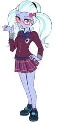 Size: 1000x2000 | Tagged: safe, artist:meotashie, artist:supra80, edit, sugarcoat, equestria girls, g4, my little pony equestria girls: friendship games, female, pigtails, simple background, solo, transparent background