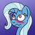 Size: 2048x2048 | Tagged: safe, artist:solarfm, trixie, pony, unicorn, g4, blushing, floppy horn, high res, horn, wavy mouth