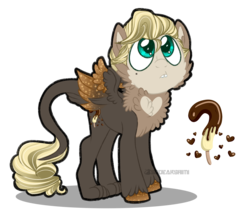 Size: 2100x1800 | Tagged: safe, artist:squeakshimi, oc, oc only, oc:pudding pop, hippogriff, hybrid, male, simple background, solo, transparent background