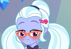 Size: 609x416 | Tagged: safe, edit, edited screencap, screencap, sugarcoat, equestria girls, equestria girls specials, g4, my little pony equestria girls: dance magic, bedroom eyes, blushing, cropped, female, looking at you, smiling, solo