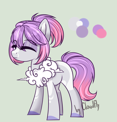 Size: 1083x1127 | Tagged: safe, artist:lazycloud, oc, oc only, original species, pony, cloudling, female, simple background, solo