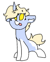 Size: 458x565 | Tagged: safe, artist:nootaz, oc, oc only, oc:nootaz, pony, simple background, solo, tongue out, transparent background