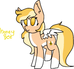 Size: 560x521 | Tagged: safe, artist:nootaz, oc, oc only, oc:honey bee, pony, simple background, solo, transparent background