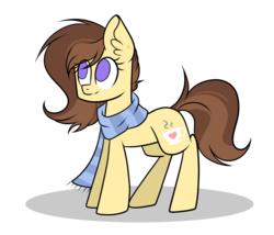 Size: 1024x877 | Tagged: safe, artist:mintoria, oc, oc only, oc:coffee, earth pony, pony, clothes, female, mare, no pupils, scarf, simple background, solo, transparent background