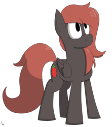 Size: 1732x1960 | Tagged: safe, artist:moonatik, oc, oc only, oc:scarlet berry, pegasus, pony, :<, female, mare, simple background, solo, transparent background