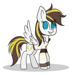 Size: 1024x1043 | Tagged: safe, artist:mintoria, oc, oc only, oc:ruffian, pegasus, pony, clothes, female, mare, shirt, simple background, solo, transparent background
