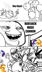 Size: 642x1083 | Tagged: safe, artist:supra80, applejack, rarity, g4, comic, drama, female, lesbian, meme, nobody is right, season 6 prediction, ship:rarijack, shipping, troll, trollbait