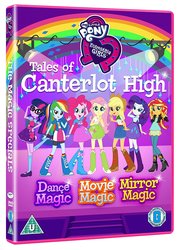 Size: 1077x1500 | Tagged: safe, applejack, fluttershy, pinkie pie, rainbow dash, rarity, sci-twi, sunset shimmer, twilight sparkle, dance magic, equestria girls, equestria girls specials, g4, mirror magic, movie magic, official, boots, clothes, dvd cover, equestria girls logo, geode of empathy, geode of fauna, geode of shielding, geode of sugar bombs, geode of super strength, geode of telekinesis, humane five, humane seven, humane six, magical geodes, rainbow socks, shoes, socks, striped socks, tales of canterlot high, united kingdom