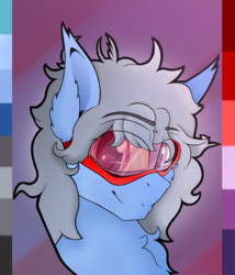 Size: 3000x3500 | Tagged: safe, artist:caduceus, artist:caduceusart, oc, oc only, oc:sight seer, pony, bust, goggles, head shot, high res, male, reference sheet, solo