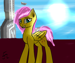 Size: 2500x2100 | Tagged: safe, artist:endelthepegasus, fluttershy, pony, g4, female, futuristic, high res, solo