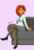 Size: 5330x7772 | Tagged: safe, artist:jeglegator, stellar flare, human, equestria girls, g4, my little pony: friendship is magic, the parent map, absurd resolution, clothes, couch, dreamworks face, equestria girls-ified, female, gesture, high heels, lipstick, milf, pantyhose, patting, purple background, red lipstick, shoes, simple background, solo, stellar milf