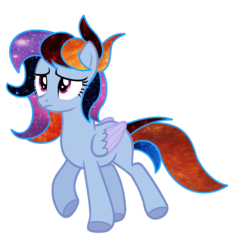 Size: 1200x1296 | Tagged: dead source, safe, artist:rainbows-skies, oc, oc only, oc:magic flight, pegasus, pony, ethereal mane, female, galaxy mane, mare, simple background, solo, transparent background