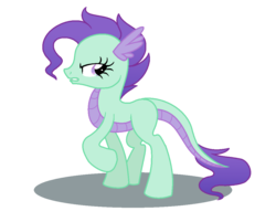 Size: 1082x872 | Tagged: safe, artist:lieutenantkyohei, oc, oc only, oc:jade fires, dracony, hybrid, female, interspecies offspring, offspring, parent:rarity, parent:spike, parents:sparity, simple background, solo, transparent background