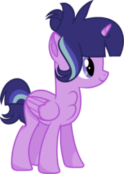 Size: 1021x1429 | Tagged: safe, artist:xxsky-heartxx, oc, oc only, alicorn, pony, female, magical lesbian spawn, mare, offspring, parent:starlight glimmer, parent:twilight sparkle, parents:twistarlight, simple background, solo, transparent background