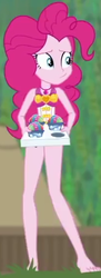 Size: 205x565 | Tagged: safe, screencap, pinkie pie, human, equestria girls, g4, my little pony equestria girls: better together, too hot to handle, barefoot, clothes, cropped, feet, female, geode of sugar bombs, snow cone, solo, swimsuit