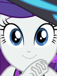 Size: 343x460 | Tagged: safe, screencap, rarity, equestria girls, equestria girls series, g4, lost and found, close-up, cropped, cute, face, face of mercy, female, looking at you, raribetes, smiling