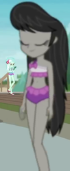 Size: 276x675 | Tagged: safe, screencap, lyra heartstrings, octavia melody, equestria girls, g4, my little pony equestria girls: better together, x marks the spot, belly button, bikini, clothes, cropped, midriff, ruffle bikini, solo focus, swimsuit
