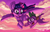 Size: 6200x4000 | Tagged: safe, artist:annakitsun3, spike, twilight sparkle, alicorn, dragon, pony, g4, molt down, cloud, cute, female, flying, happy, mare, sky, smiling, twilight sparkle (alicorn), winged spike, wings