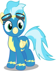 Size: 3922x5000 | Tagged: safe, artist:dashiesparkle, misty fly, pegasus, pony, g4, parental glideance, .svg available, c:, clothes, cute, female, goggles, mare, simple background, smiling, solo, standing, transparent background, uniform, vector, wonderbolts uniform