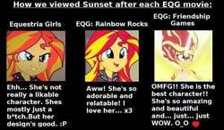 Size: 599x349 | Tagged: safe, edit, edited screencap, screencap, sunset shimmer, equestria girls, g4, my little pony equestria girls, my little pony equestria girls: friendship games, my little pony equestria girls: rainbow rocks, comparison, cropped, daydream shimmer