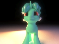 Size: 640x480 | Tagged: safe, artist:santiblocks, derpibooru exclusive, lyra heartstrings, pony, unicorn, g4, 3d, female, smiling, solo