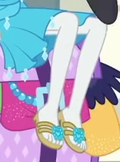 Size: 175x236 | Tagged: safe, screencap, rarity, equestria girls, equestria girls series, g4, the salty sails, clothes, cropped, feet, female, flip-flops, legs, picture for breezies, pictures of legs, rarity's blue sarong, sandals, sarong, solo, swimsuit