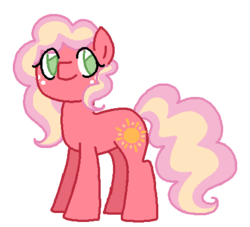 Size: 447x405 | Tagged: safe, artist:moonrose95, oc, oc only, oc:harvest sun, earth pony, pony, female, mare, offspring, parent:big macintosh, parent:cheerilee, parents:cheerimac, simple background, solo, transparent background