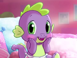 Size: 960x720 | Tagged: safe, screencap, spike, dragon, g4, baby, baby spike, cute, looking at you, male, smiling, spikabetes