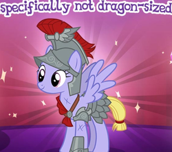 Size: 723x641 | Tagged: safe, gameloft, iron eagle, pegasus, pony, g4, armor, female, guardsmare, helmet, mare, meme, royal guard, royal legion, solo, wow! glimmer