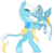 Size: 745x729 | Tagged: safe, artist:aledera, oc, oc only, oc:skya, oc:sweet tune, pegasus, pony, boop, colored wings, female, filly, happy, holding a pony, leonine tail, mare, simple background, transparent background, two toned wings