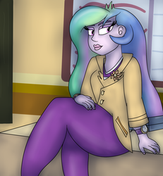 Size: 1200x1300 | Tagged: safe, artist:pavlovzdawg, princess celestia, principal celestia, equestria girls, g4, celestia's office, clothes, female, looking at you, solo