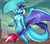 Size: 950x832 | Tagged: safe, artist:rayadra, princess ember, dragon, anthro, g4, barbie doll anatomy, breasts, dragon lord ember, featureless breasts, female, lizard breasts, long nails, solo, wings