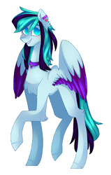 Size: 2274x3576 | Tagged: safe, artist:dazeyruch, oc, oc only, oc:echo, pegasus, pony, female, high res, mare, simple background, solo, two toned wings, white background