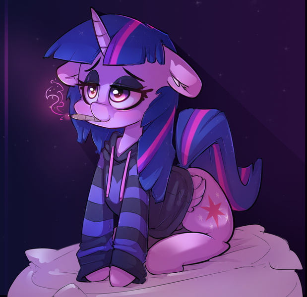 1744772 safe artist hoodie twilight sparkle alicorn pony g4