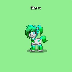 Size: 797x795 | Tagged: safe, oc, oc only, pony, pony town, female, green background, if you steal this you should feel bad, mare, simple background, solo