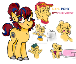 Size: 1024x864 | Tagged: safe, artist:lilpinkghost, oc, mexico, pinkghost, ponify this, rule 85, school, uanl