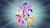 Size: 1280x720 | Tagged: safe, screencap, applejack, fluttershy, pinkie pie, rainbow dash, rarity, twilight sparkle, alicorn, pony, all bottled up, g4, my little pony: friendship is magic, best friends until the end of time, female, mane six, spread wings, sunburst background, twilight sparkle (alicorn), wings