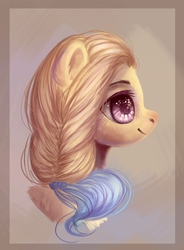 Size: 956x1297 | Tagged: safe, artist:sarkarozka, oc, oc only, pony, abstract background, commission, female, mare, profile, solo