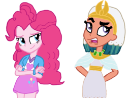 Size: 2825x2193 | Tagged: safe, artist:bigpurplemuppet99, artist:ravenwolf-bases, pinkie pie, somnambula, equestria girls, g4, base used, equestria girls-ified, female, high res, lesbian, ship:pinkambula, shipping, simple background, transparent background