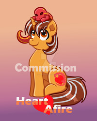 Size: 1024x1280 | Tagged: safe, artist:yoshimarsart, oc, oc only, oc:heart afire, pony, unicorn, male, obtrusive watermark, sitting, solo, stallion, watermark