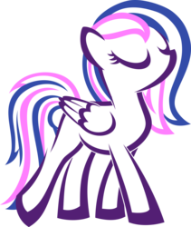 Size: 3000x3550 | Tagged: safe, artist:up1ter, oc, oc only, oc:scarlett shadows, pegasus, pony, high res, lineart, minimalist, modern art, simple background, solo, transparent background