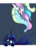 Size: 3703x5125 | Tagged: safe, artist:greyscaleart, edit, editor:yoshimon1, princess celestia, princess luna, alicorn, pony, g4, constellation, constellation freckles, cute, ethereal mane, female, freckles, galaxy mane, illusion, lunabetes, mare, messy mane, royal sisters, signature, sisters, transparent